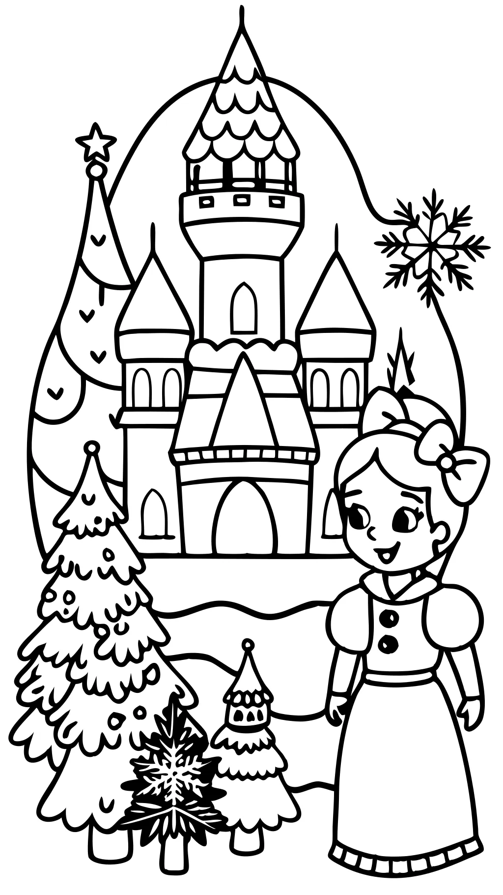 frozen christmas coloring pages